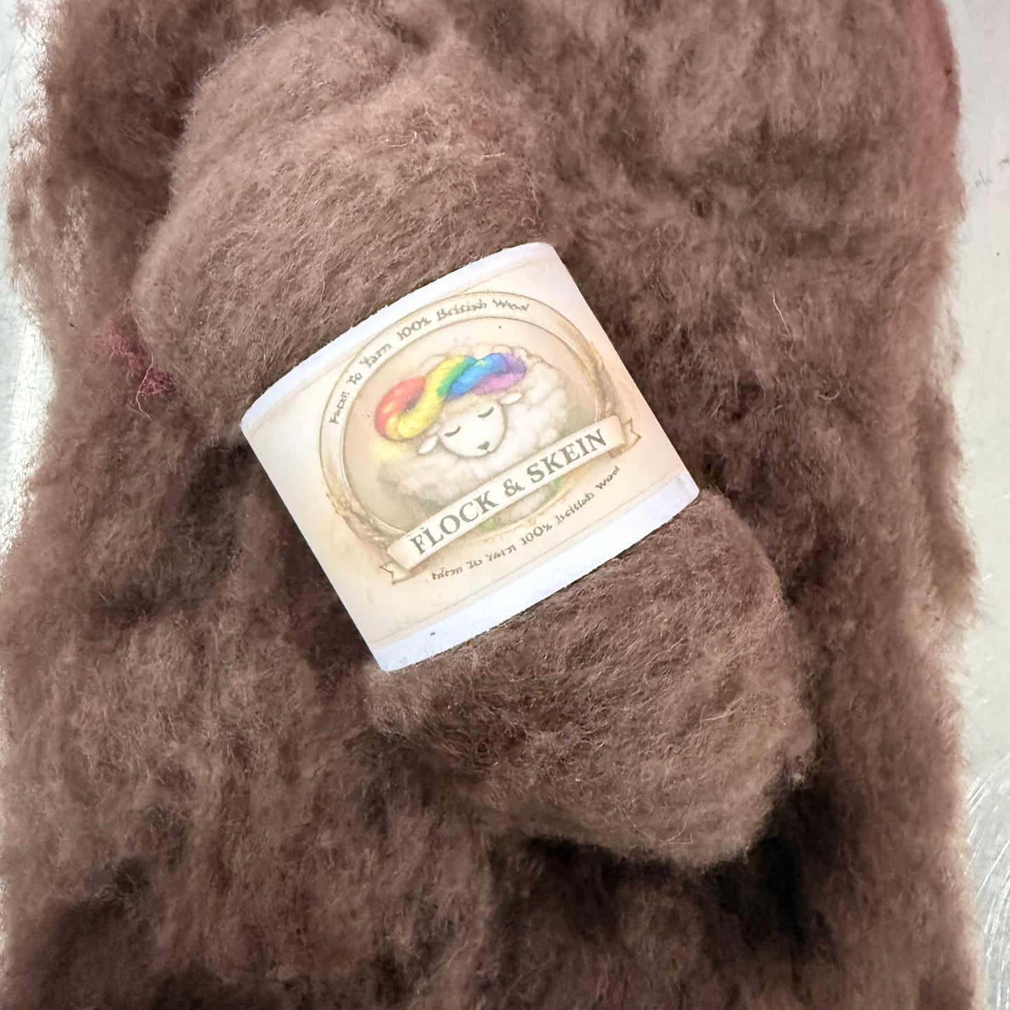 Hand dyed Carded UK wool Batts