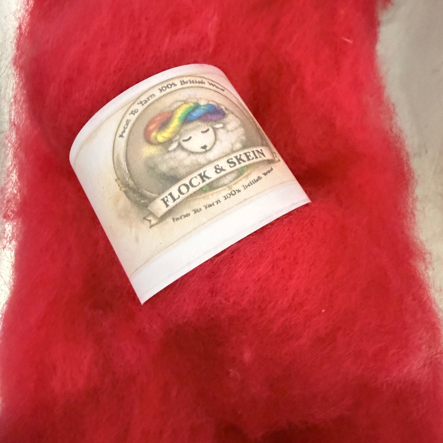 Hand dyed Carded UK wool Batts