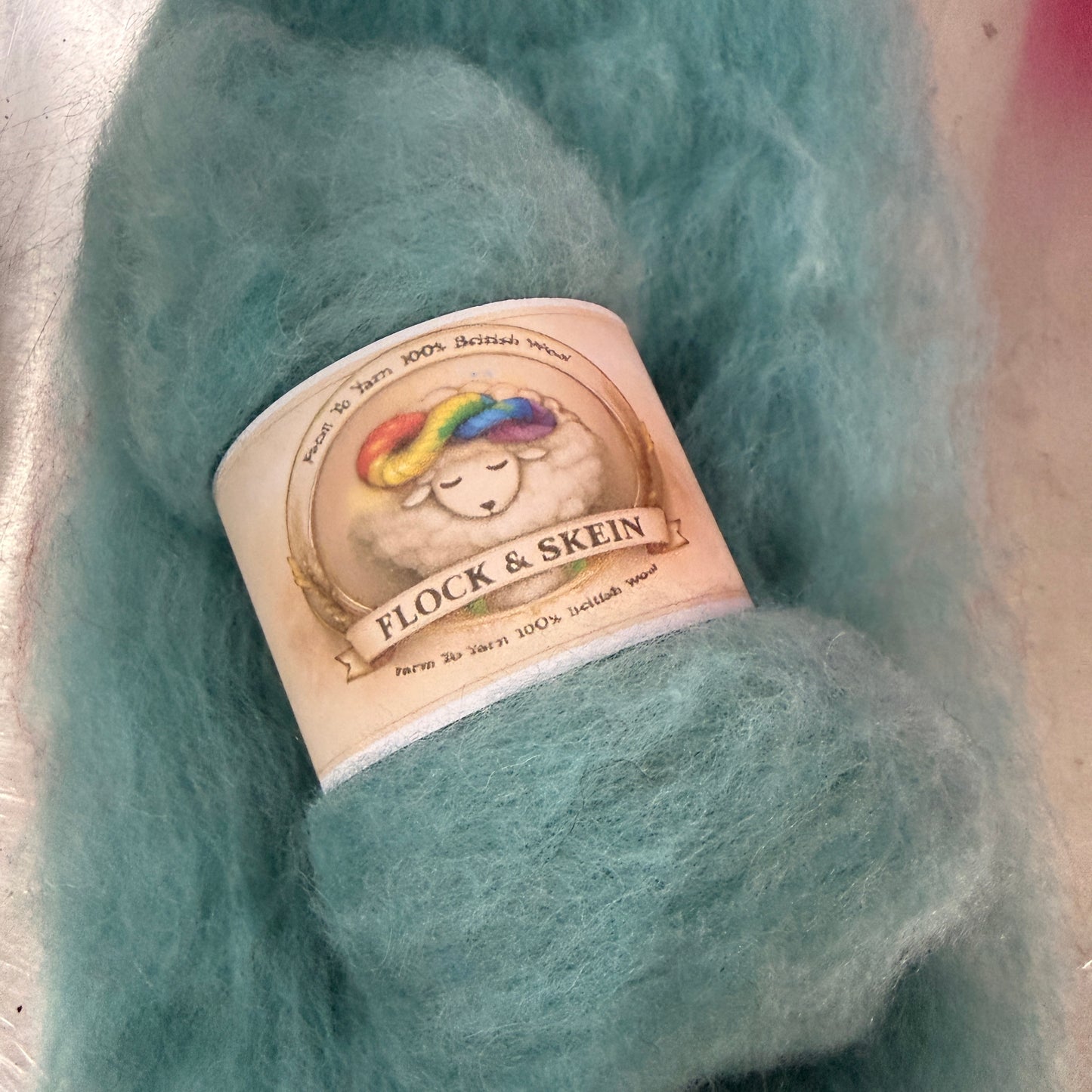 Hand dyed Carded UK wool Batts