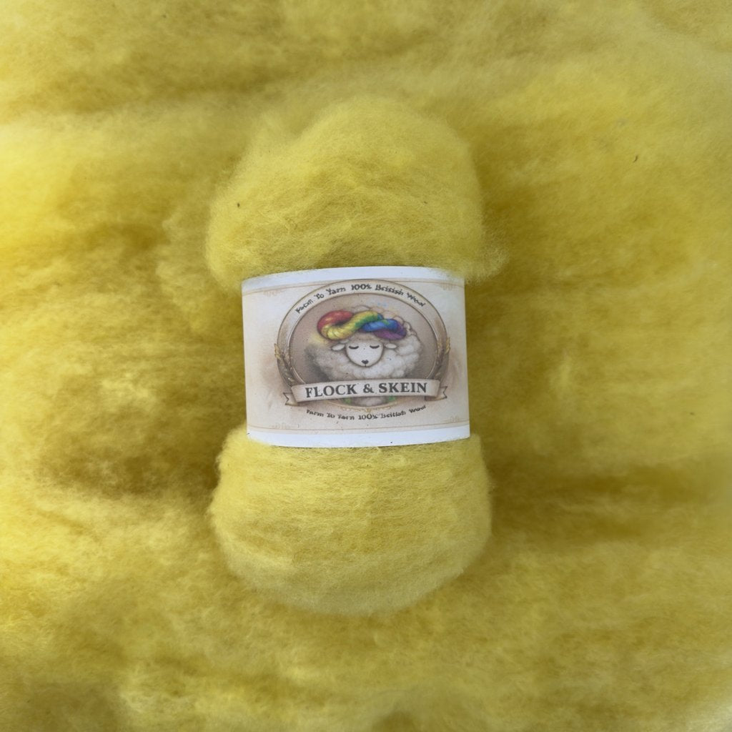 Hand dyed Carded UK wool Batts