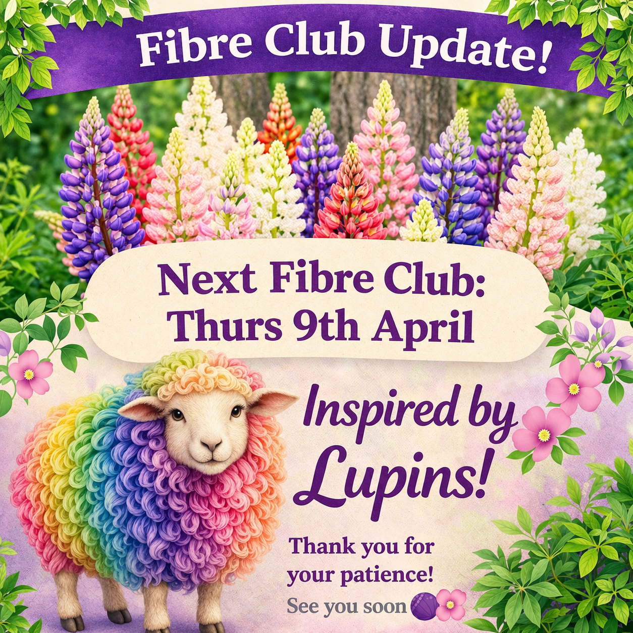 Thursday Fibre Club - Lupins