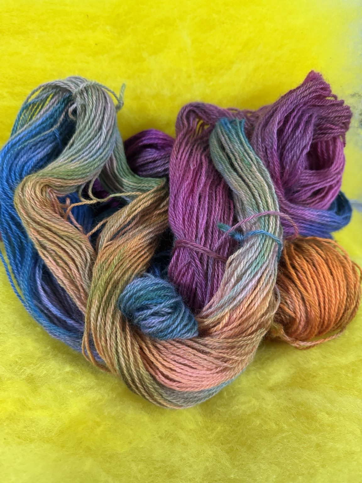 DK Wensleydale yarn - Wildflower Prism