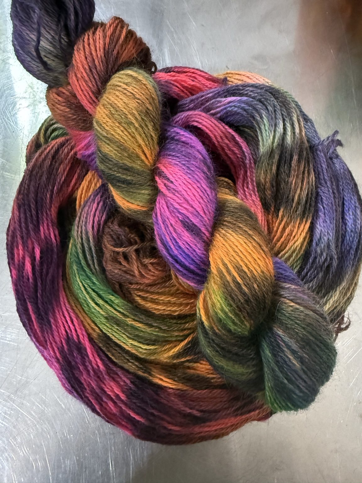 DK Wensleydale yarn - Electric Boogaloo Pride Edition