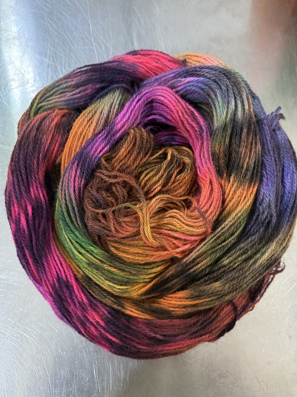 DK Wensleydale yarn - Electric Boogaloo Pride Edition