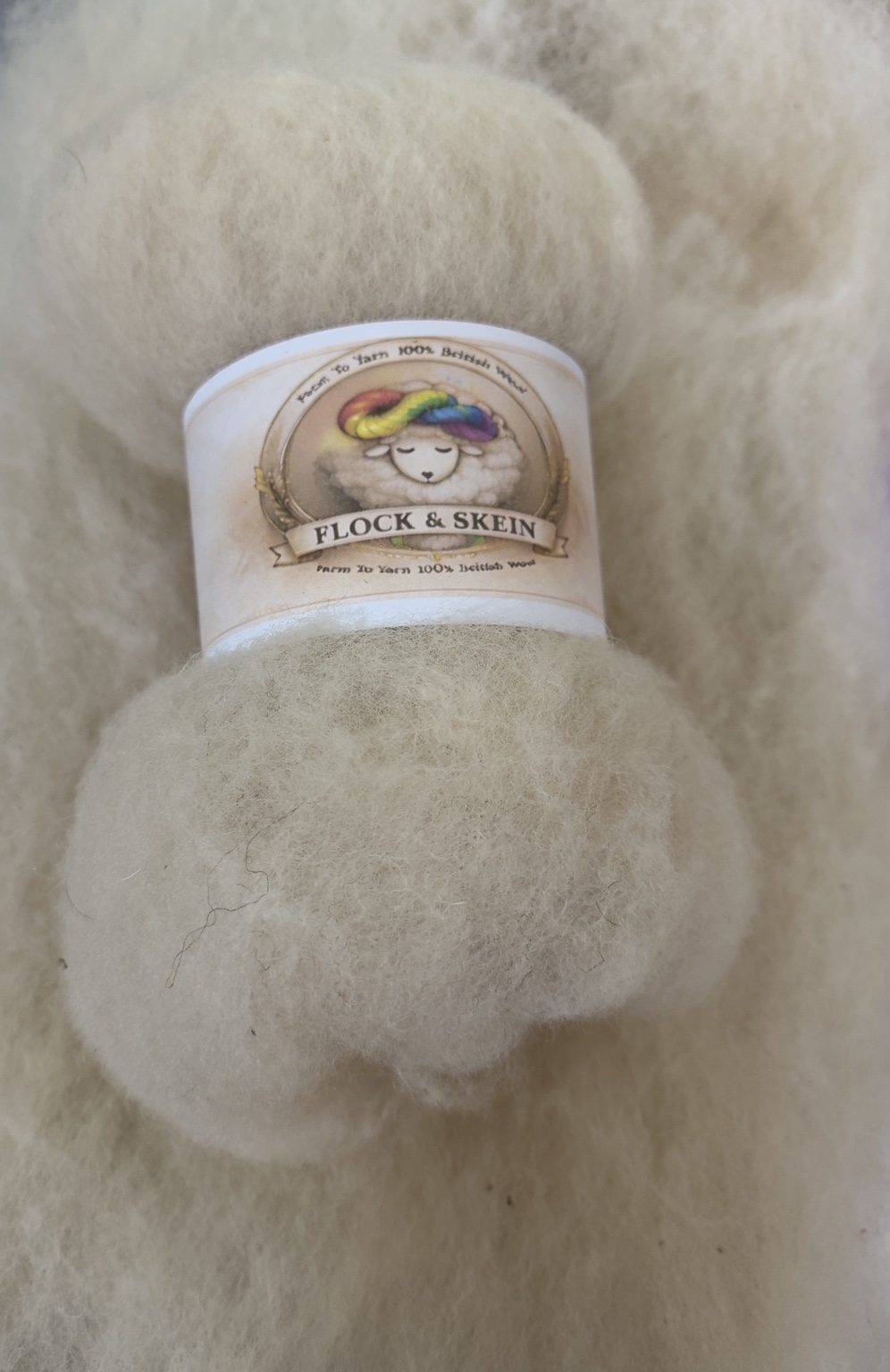 Hand dyed Carded UK wool Batts