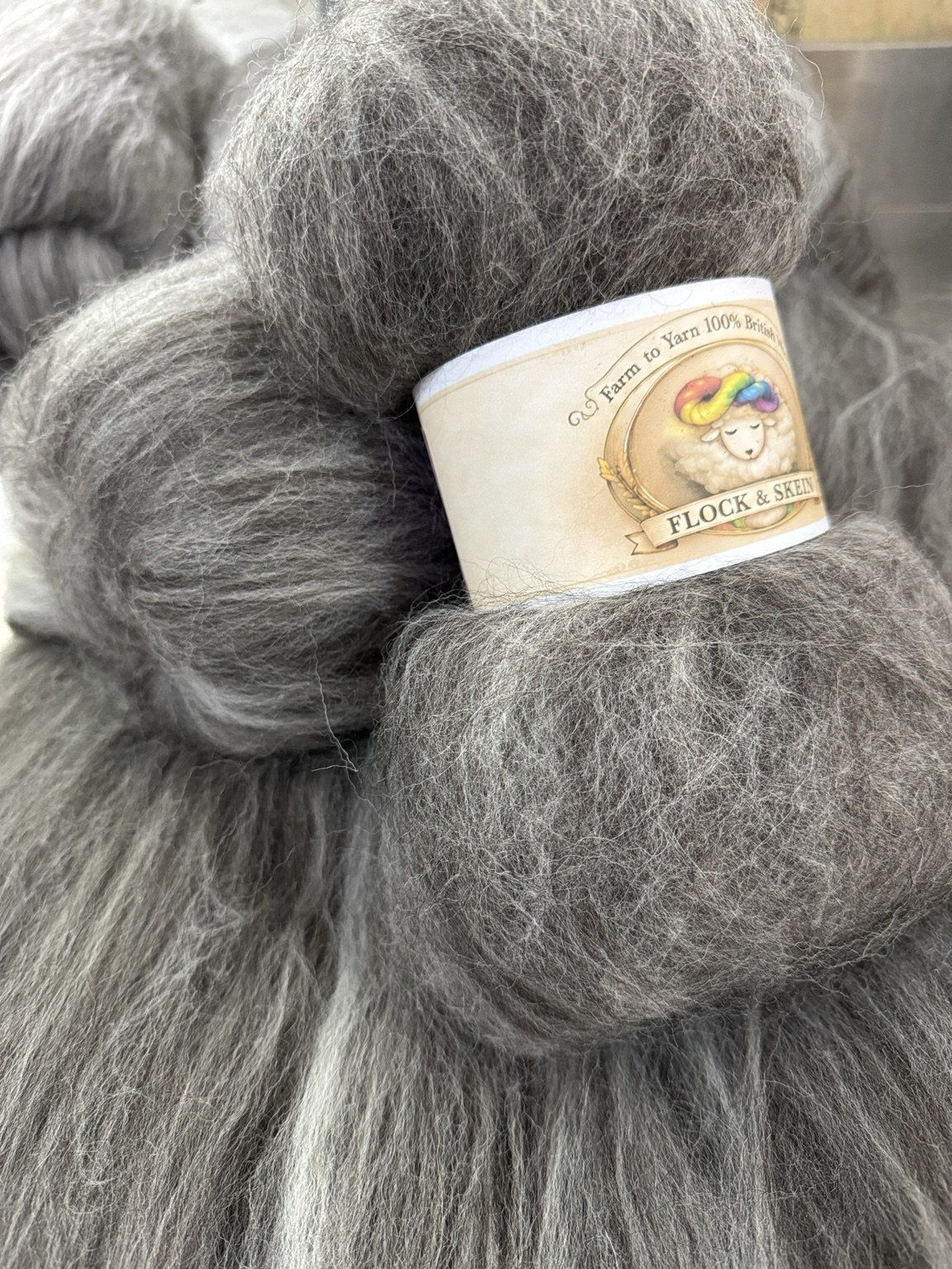 Carded Jacob’s Wool 100g Batt