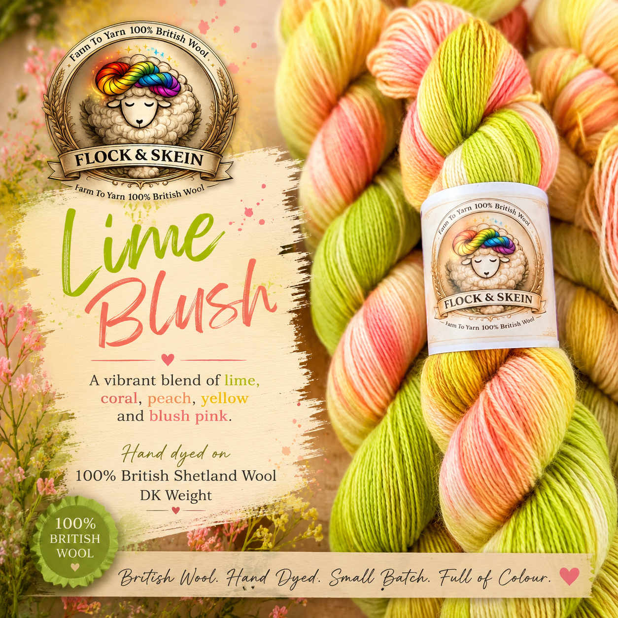 Lime Blush - Shetland DK