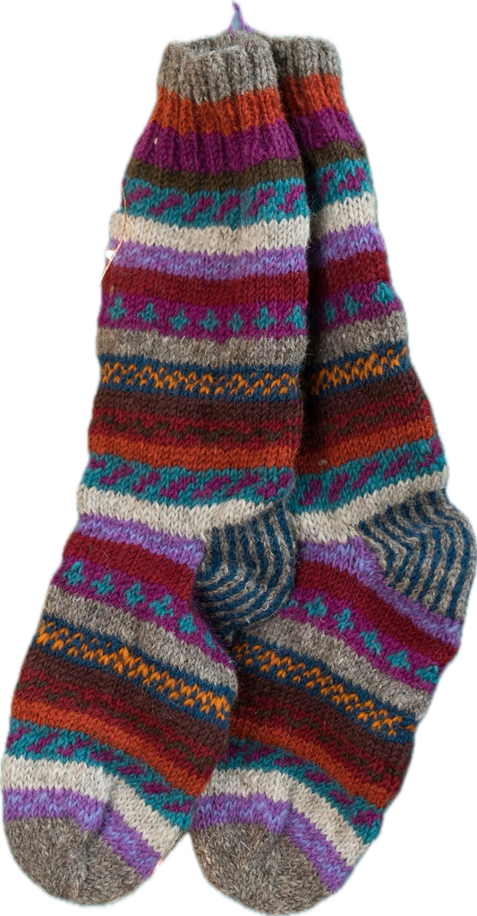 Fair Isle Wool Socks