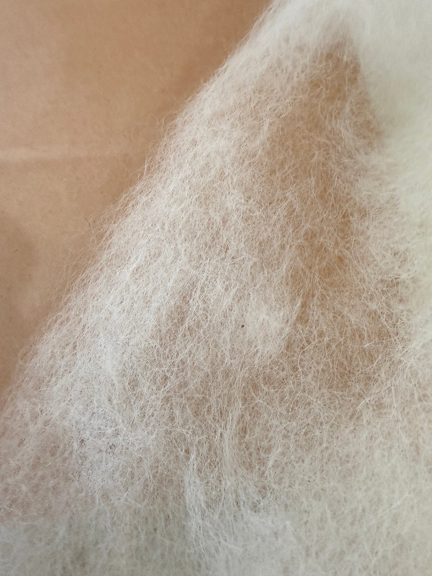 Carded  Leicester Longwool- Natural White