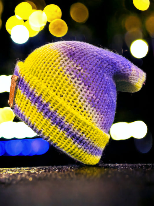 Pure Wool Beanie - S-Lime-R