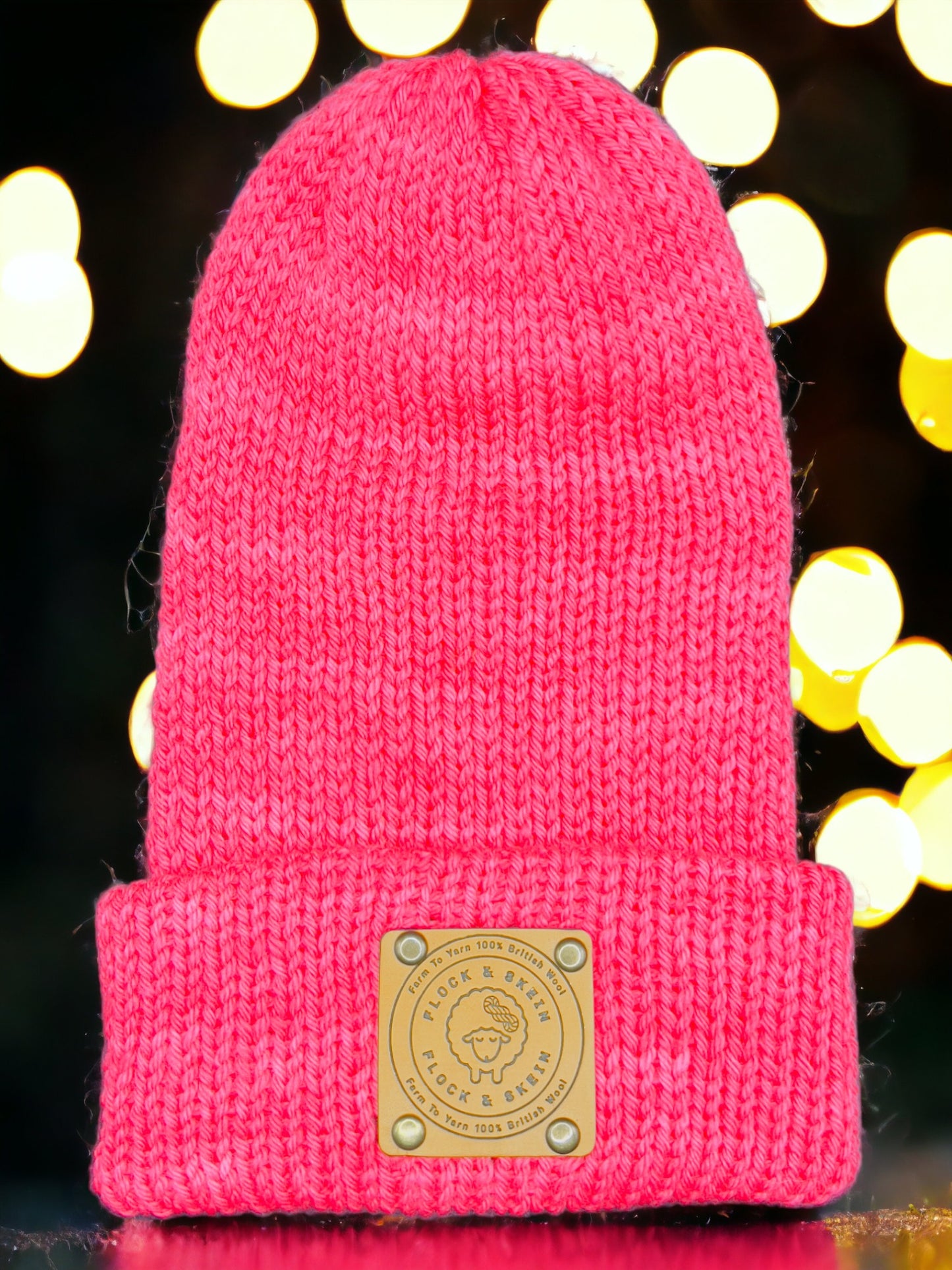 Pure Wool Beanie -  Tickled Pink