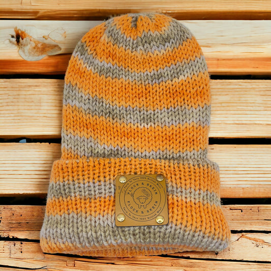 Pure Wool Beanie - Saffron & Nutmeg