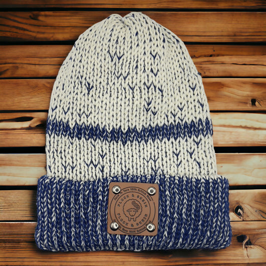 Pure Wool Merino Beanie - Finney Blue