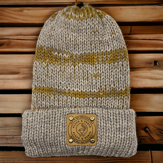 Pure Wool Merino Beanie - Barley Grey