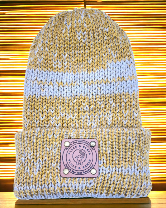 Pure Wool Merino Beanie - Barley Grey