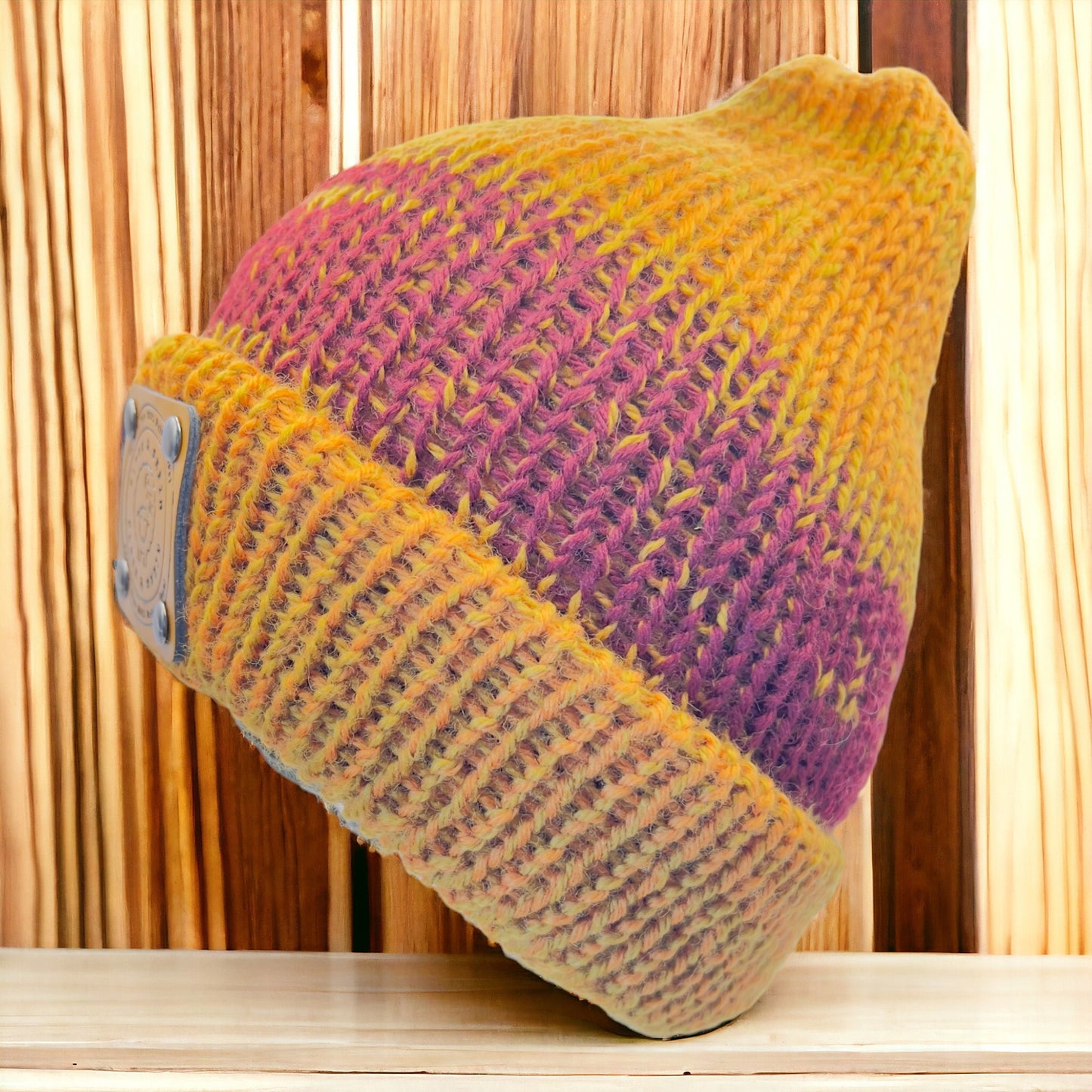 Pure Wool Merino Beanie - Barley Beet