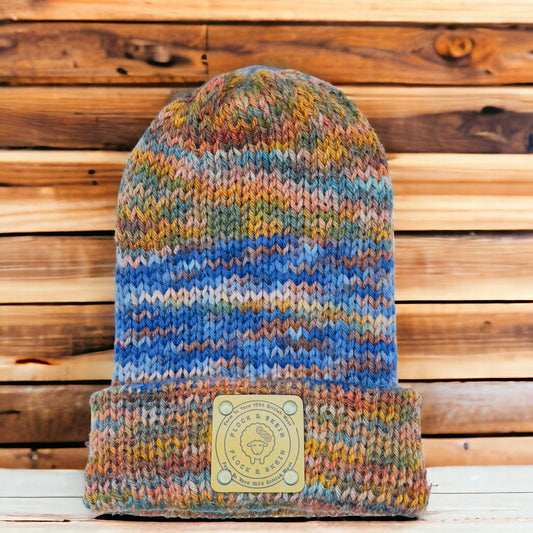 Pure Wool Beanie - Autumn Stream
