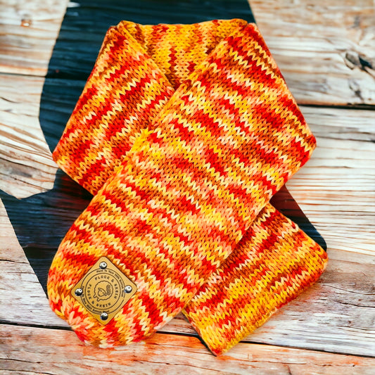 Pure Wool Corriedale Scarf - Saffron Gold