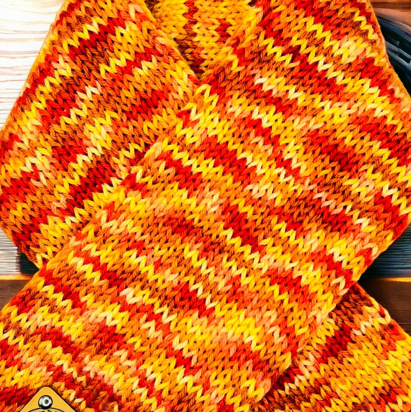 Pure Wool Corriedale Scarf - Saffron Gold
