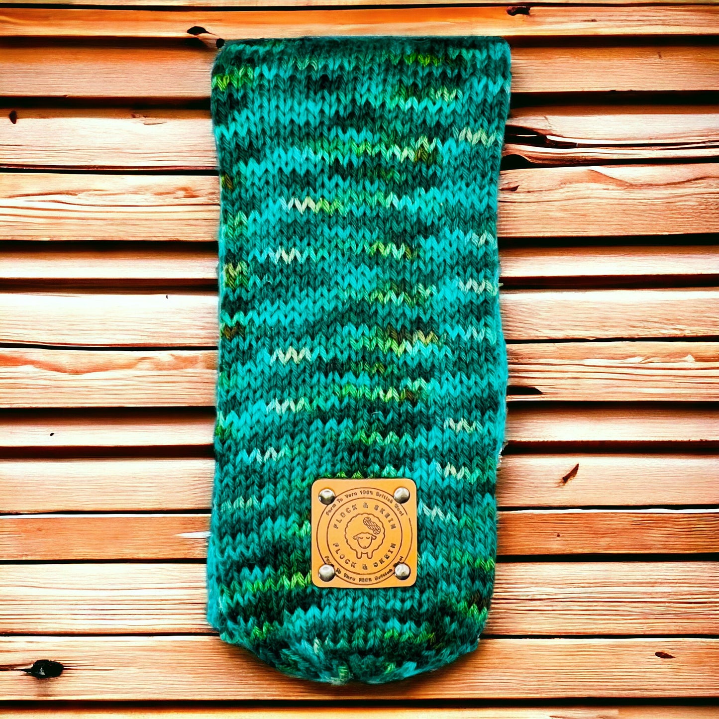 Pure Wool Corriedale Scarf - Emerald Forest