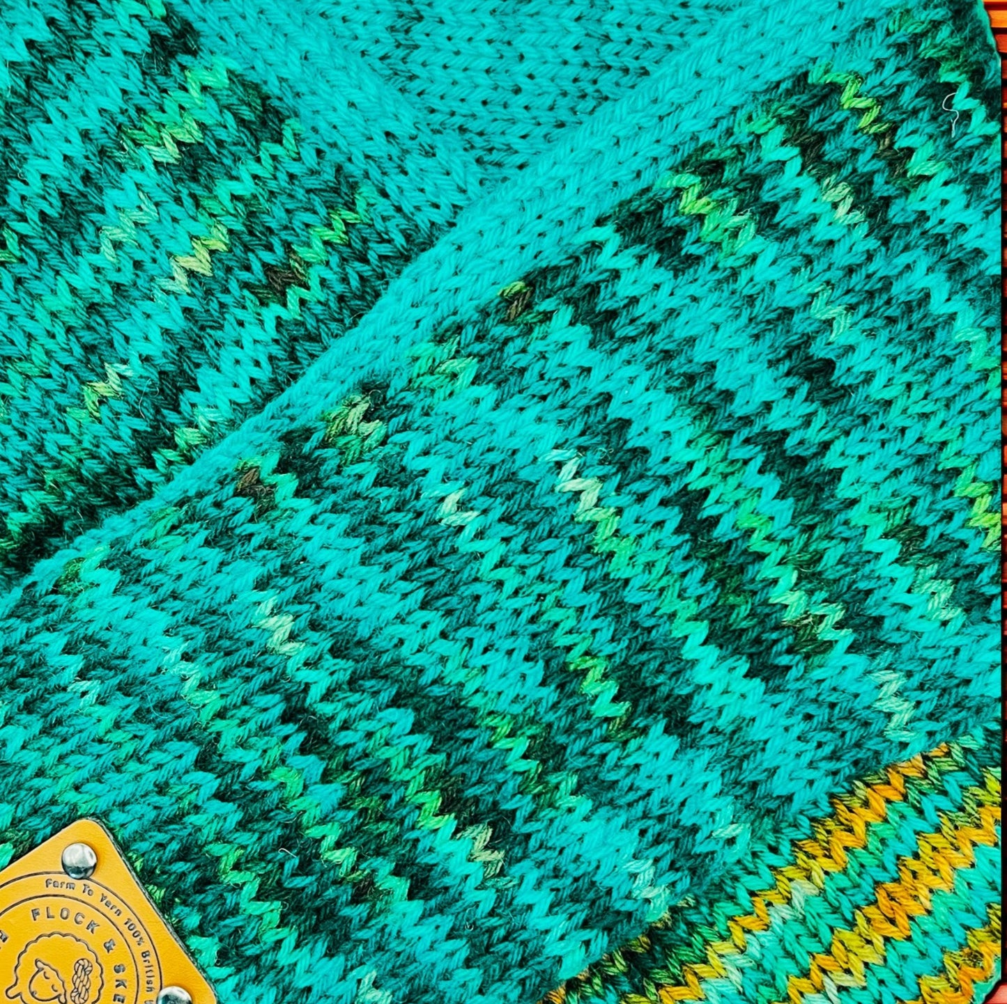 Pure Wool Corriedale Scarf - Emerald Forest