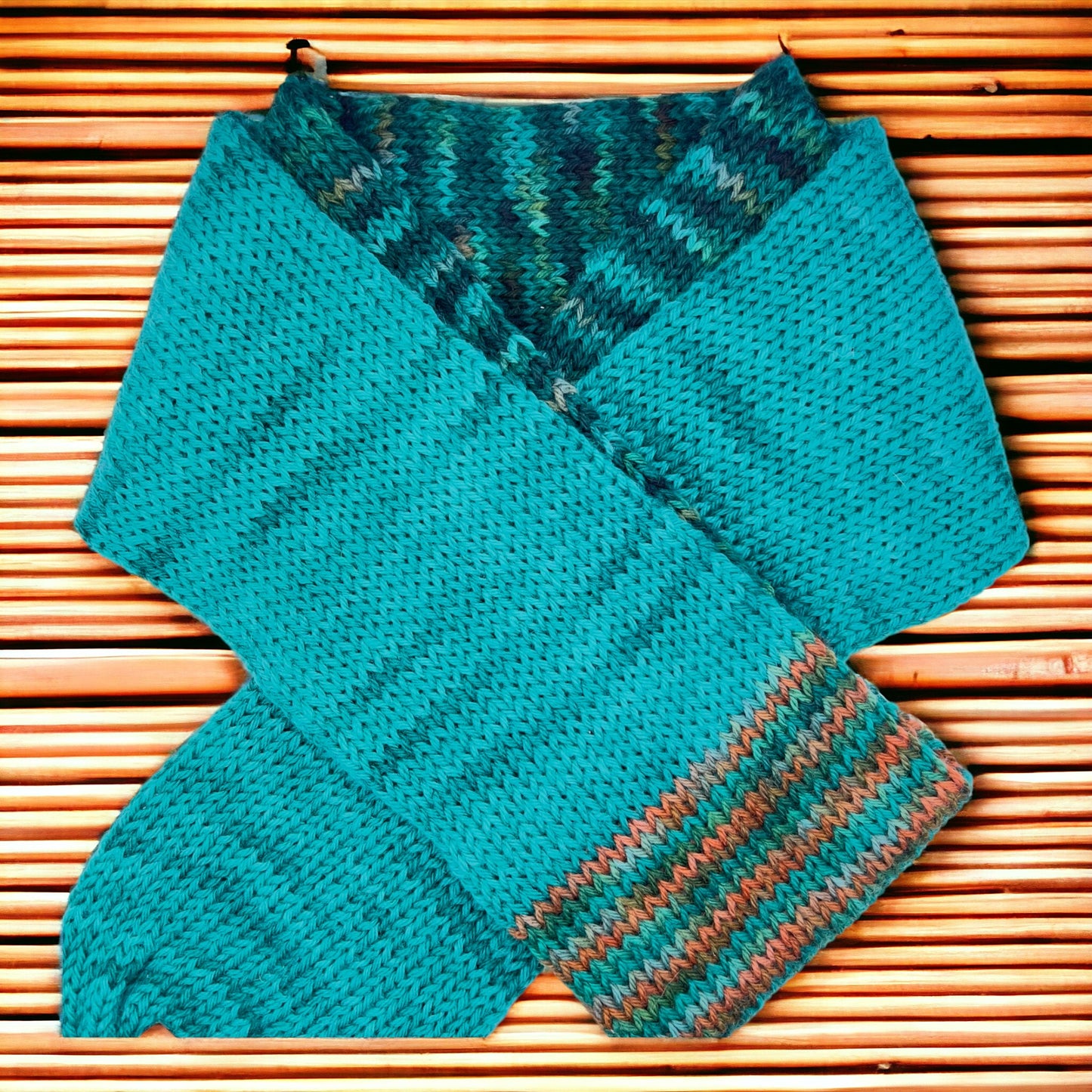 Pure Wool Corriedale Scarf - Emerald Forest