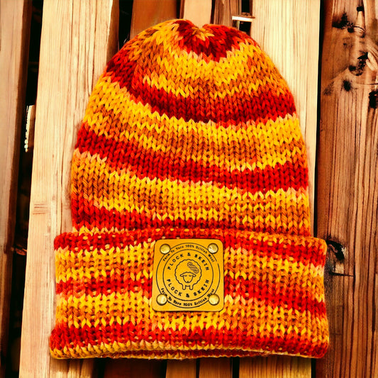 Pure Wool Merino Beanie - Sumac & Saffron