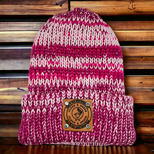 Pure Wool Merino Beanie - Violet Berry