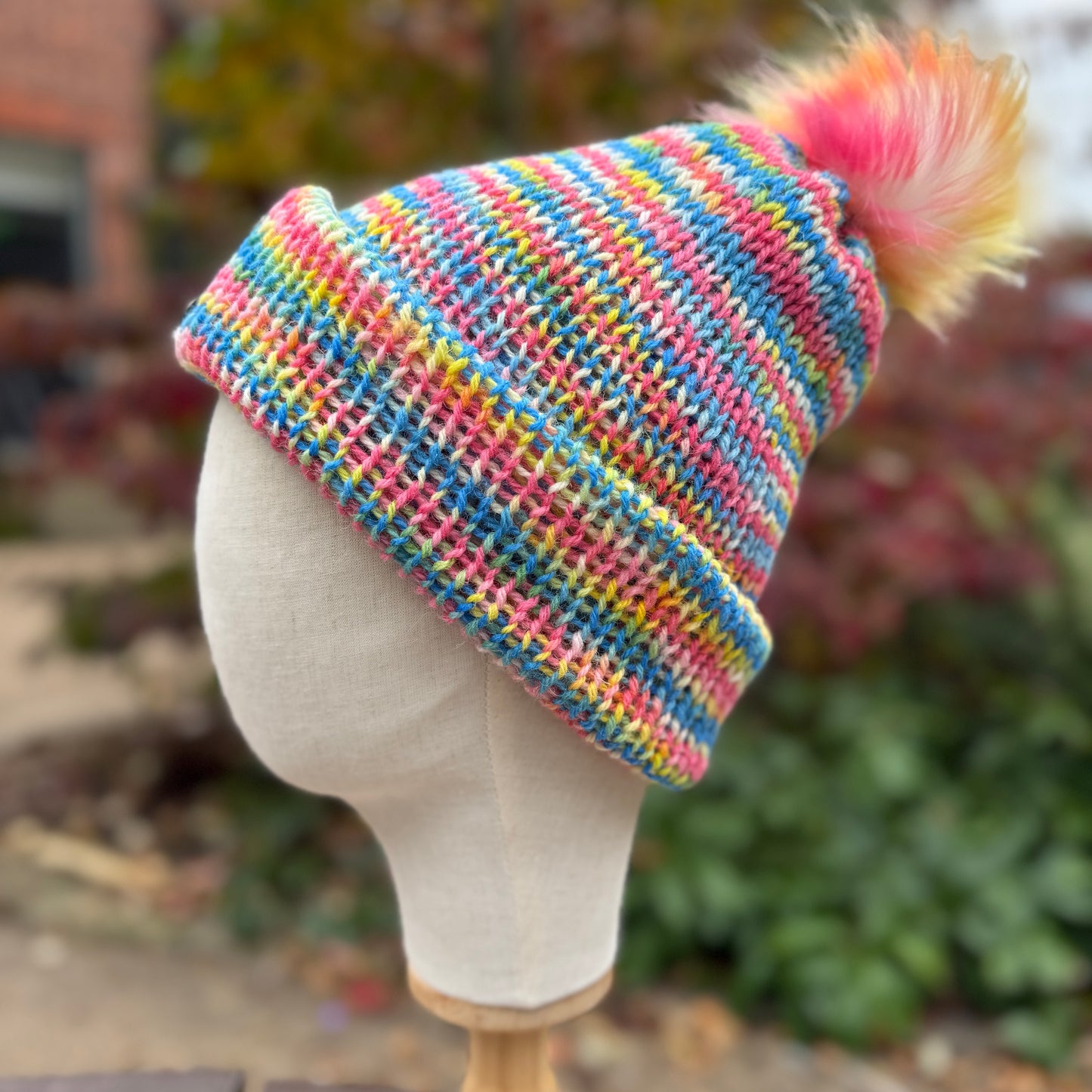 Pure Shetland Wool Beanie - 'Play Doh!'