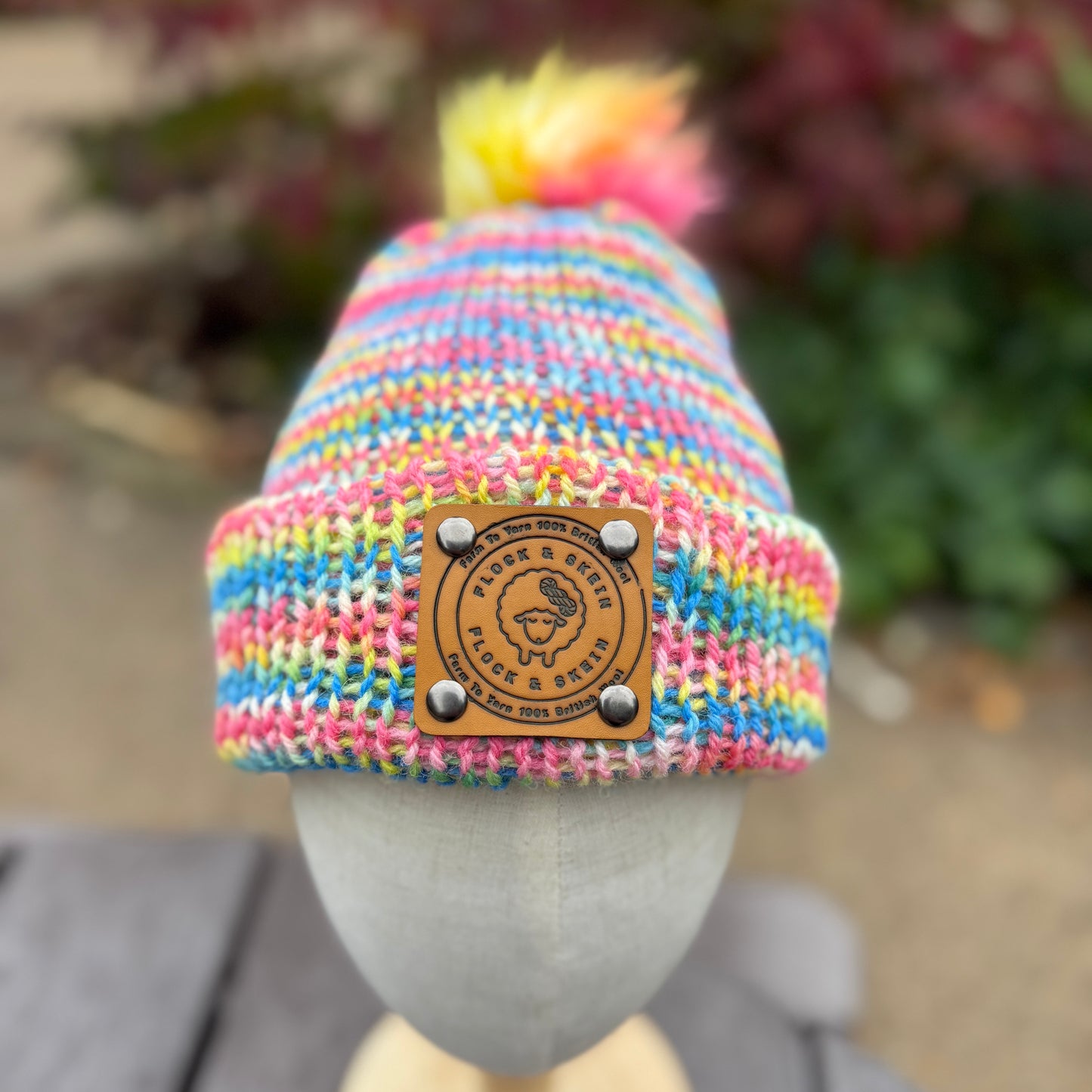 Pure Shetland Wool Beanie - 'Play Doh!'