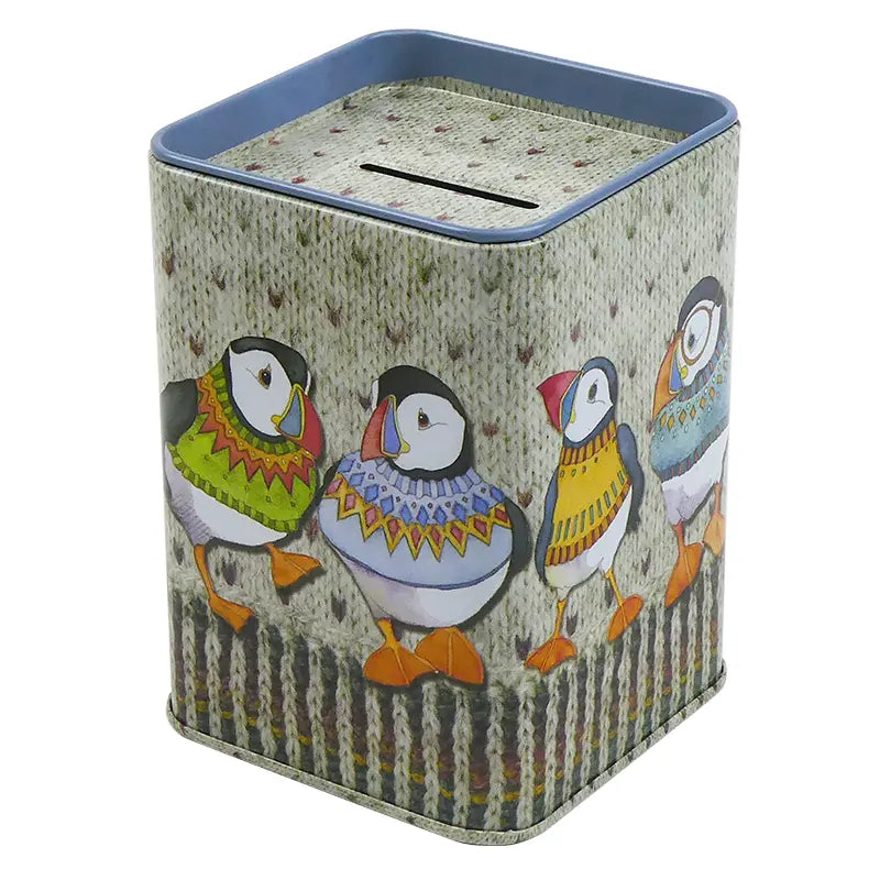 WOOLLY PUFFINS- MONEY TIN