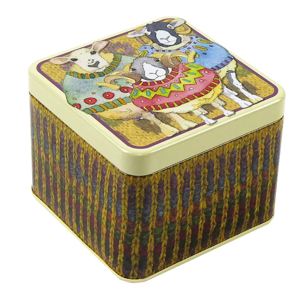 EMMA BALL- SHEEP IN SWEATERS SMALL SQUARE TIN