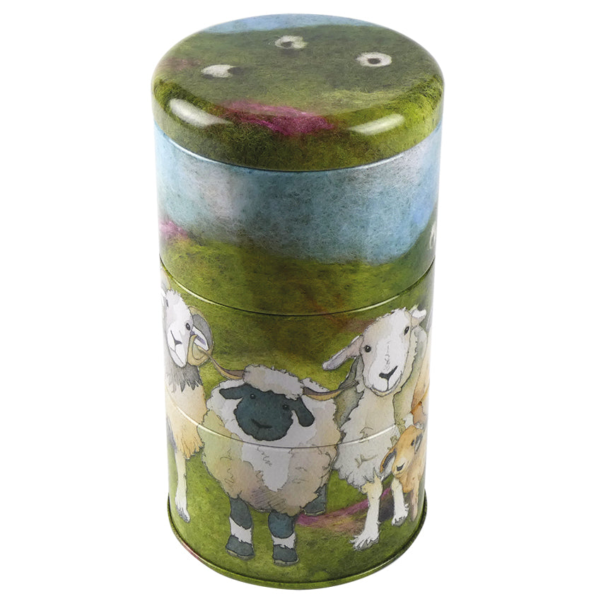 FELTED SHEEP TALL STACKER TIN