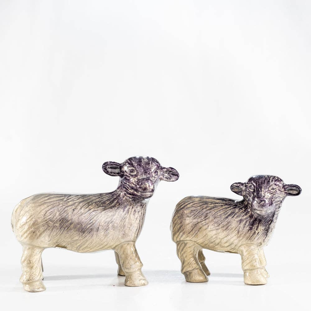 Brushed Silver Sheep XL 12 cm