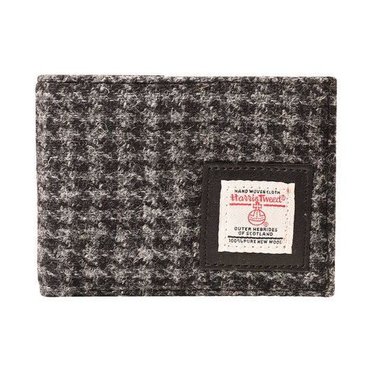 Harris Tweed Wallet Card Pocket Curved Black