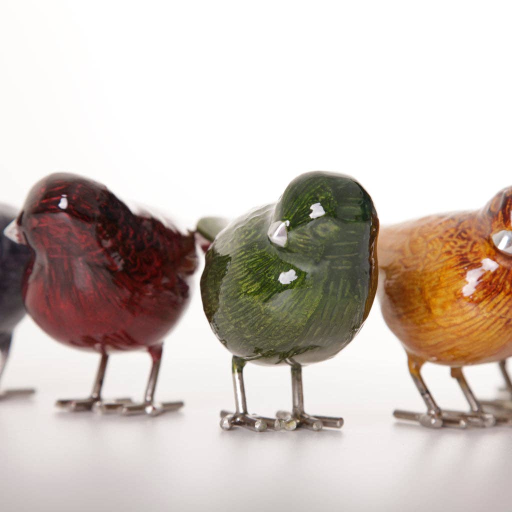 Brushed Lime Bird 12.5 cm