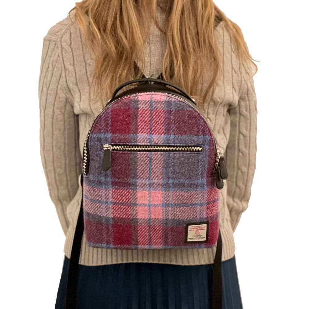 Harris Tweed Backpack Pastel Pink