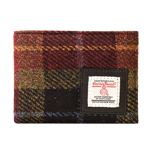 Harris Tweed Wallet Card Pocket Curved Red