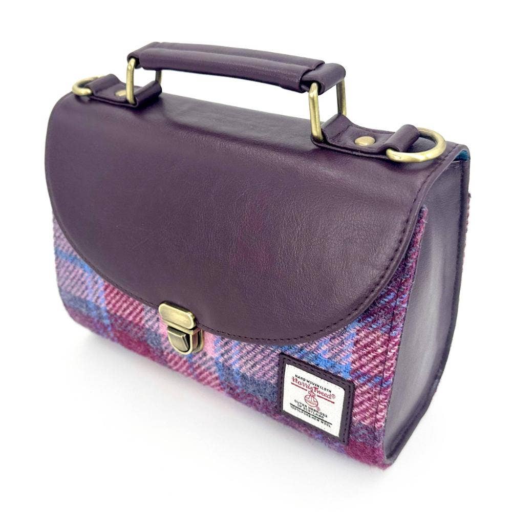 Harris Tweed Ladies Mini Day Satchel Bag Pastel Pink
