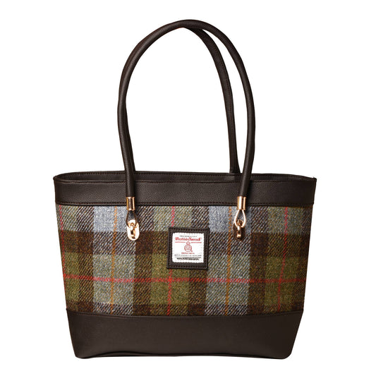 Harris Tweed Tote Bag Green