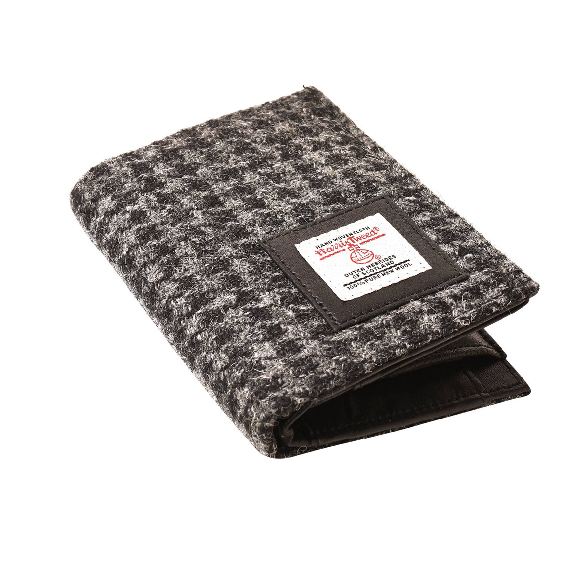 Harris Tweed Wallet Small Bifold Black