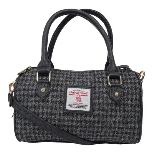 Harris Tweed Bowling Hand Bag Black