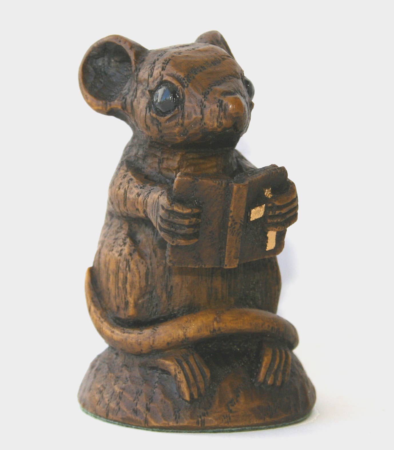Church Mouse with Bible.  Reproduction carving Ornament.