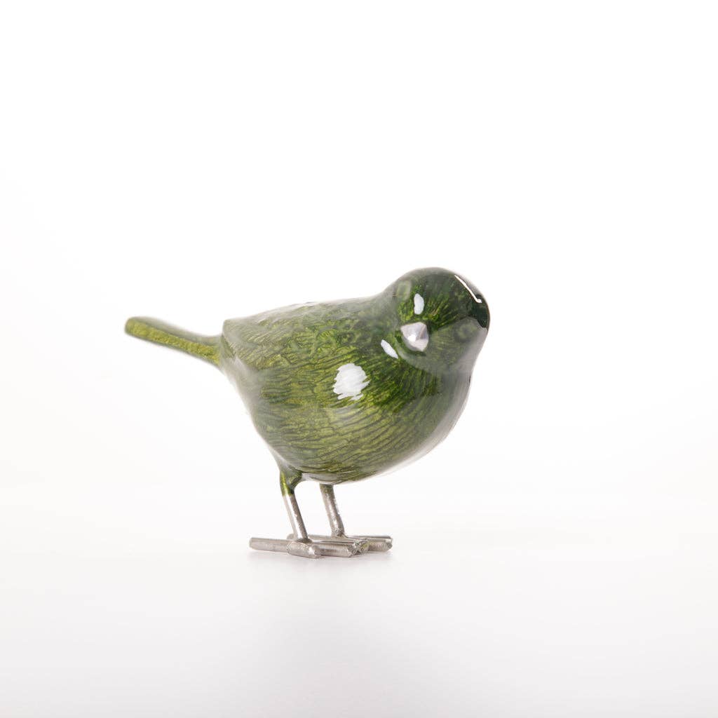 Brushed Lime Bird 12.5 cm