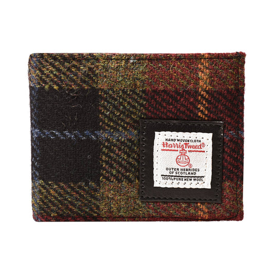 Harris Tweed Wallet Both Side Card Red