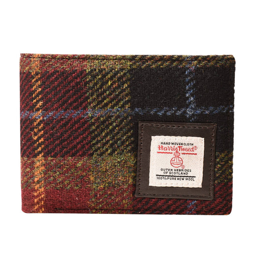 Harris Tweed Wallet Center Flap Red