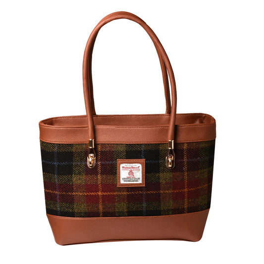 Harris Tweed Tote Bag Red