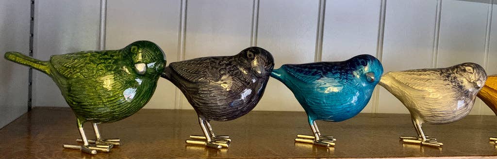 Brushed Lime Bird 12.5 cm