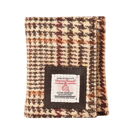 Harris Tweed Wallet Trifold Button Houndstooth