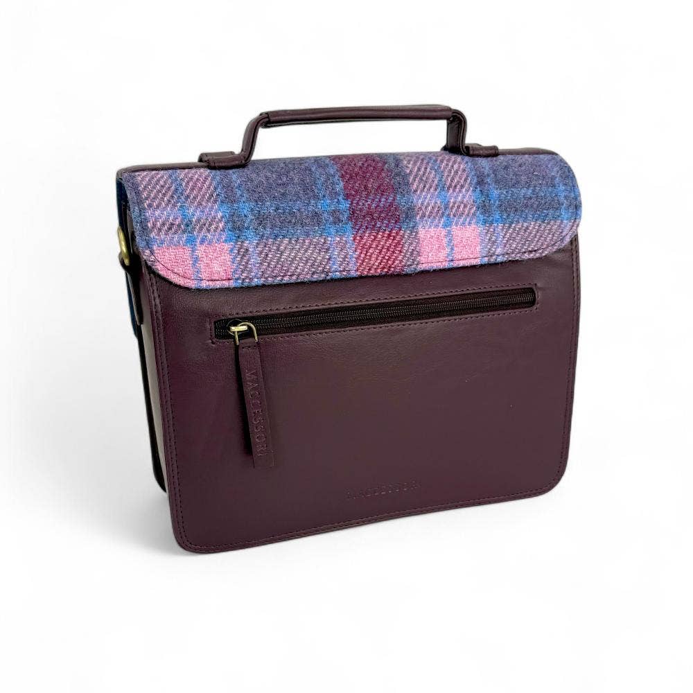 Harris Tweed Ladies Messenger Bag Pastel Pink